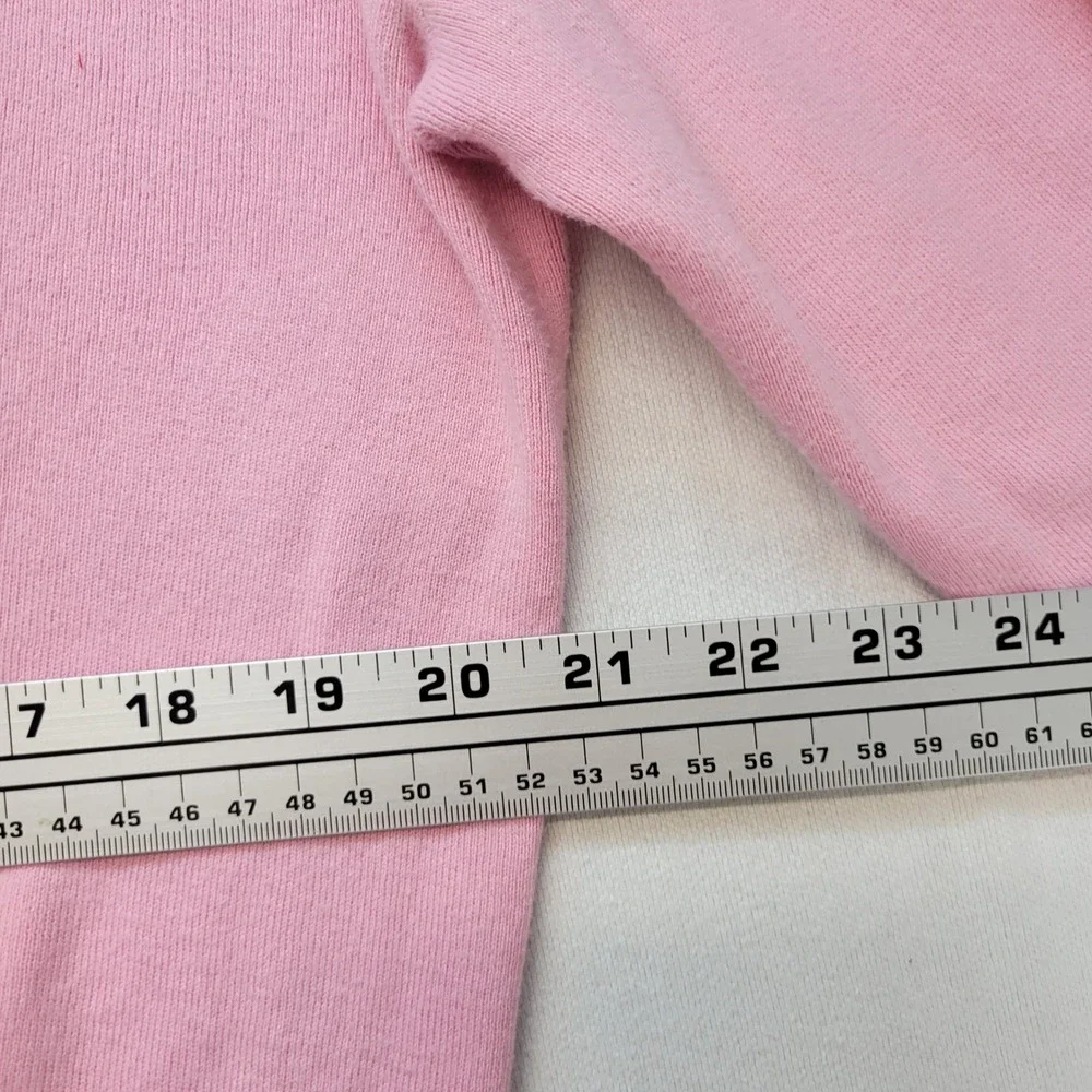 Polo Ralph Lauren V-Neck Sweater Mens Large Pink Pima Cotton Preppy Logo